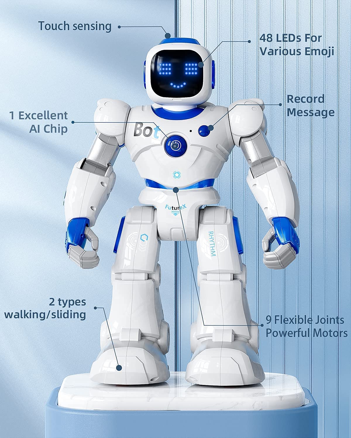 Blue best sale kids robot